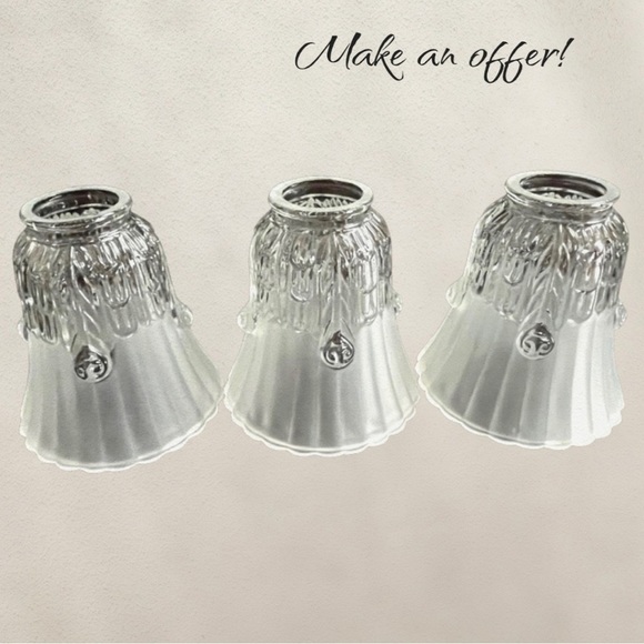 Vintage (3) Light Replacement Shades Lot/3 - Picture 15 of 15